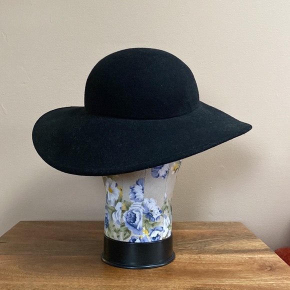 VTG Viv Knowland for Edward Mann Bloomingdales Black Wool Hat main image 4